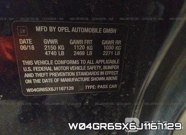 W04GR6SX6J1167129 фото 6