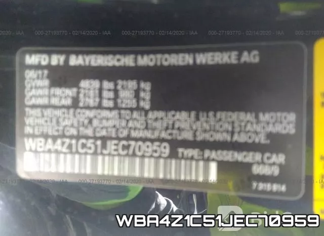 WBA4Z1C51JEC70959 фото 10