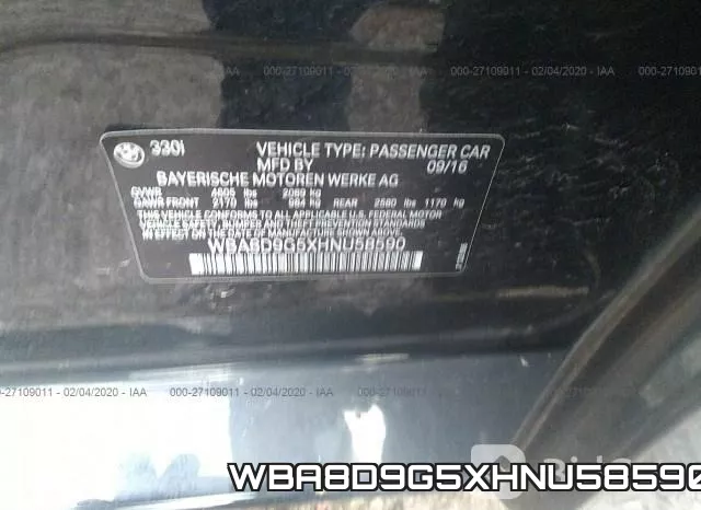 WBA8D9G5XHNU58590 фото 6