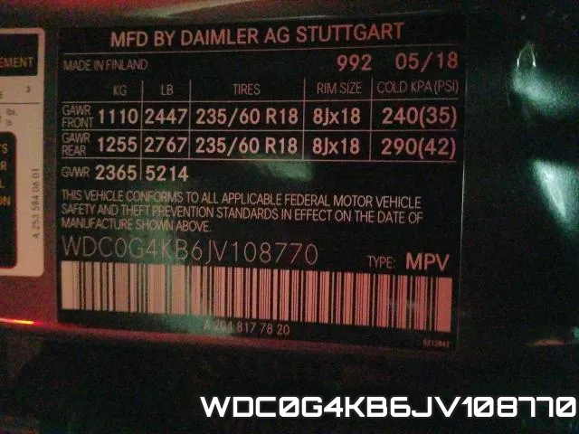 WDC0G4KB6JV108770 фото 2