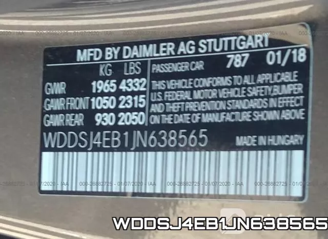 WDDSJ4EB1JN638565 фото 10