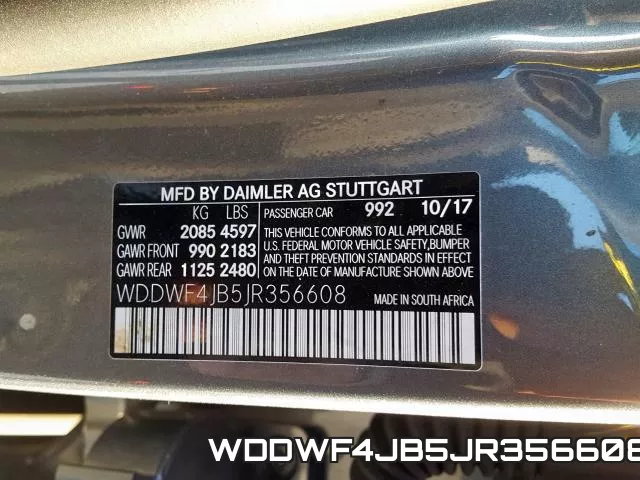 WDDWF4JB5JR356608 фото 2