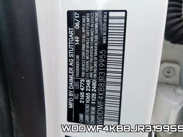 WDDWF4KB8JR319955 фото 2