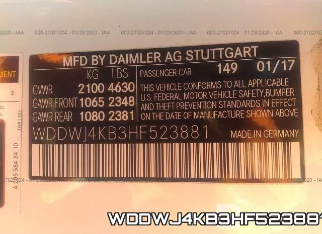 WDDWJ4KB3HF523881 фото 10