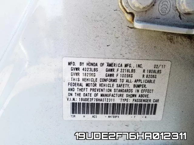 19UDE2F76HA012311 фото 2