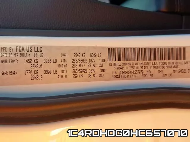 1C4RDHDG0HC657070 фото 2