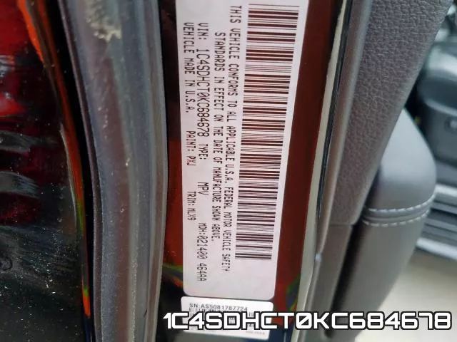 1C4SDHCT0KC684678 фото 2