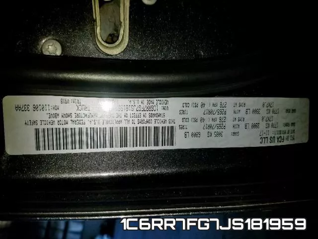 1C6RR7FG7JS181959 фото 2