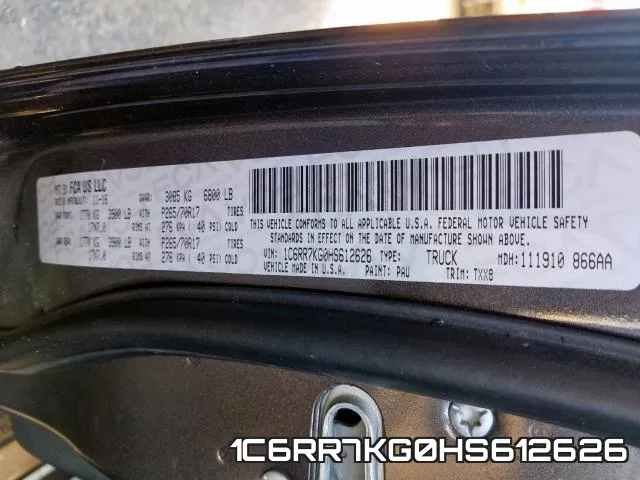 1C6RR7KG0HS612626 фото 2