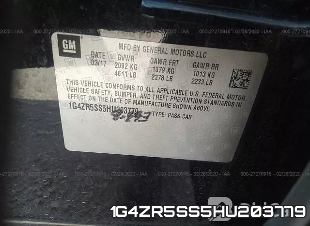 1G4ZR5SS5HU203779 фото 5