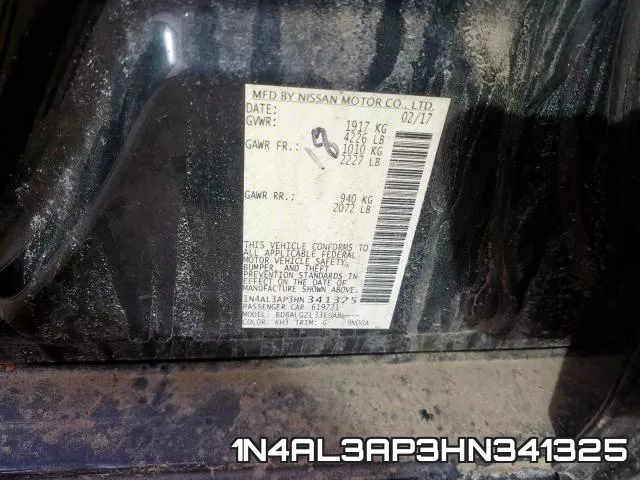 1N4AL3AP3HN341325 фото 2