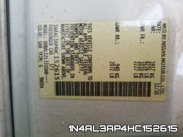 1N4AL3AP4HC152615 фото 2