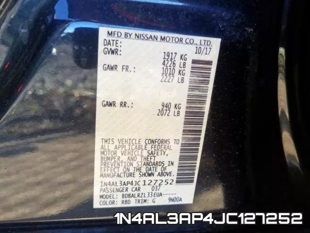 1N4AL3AP4JC127252 фото 2