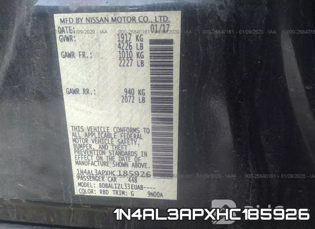 1N4AL3APXHC185926 фото 10