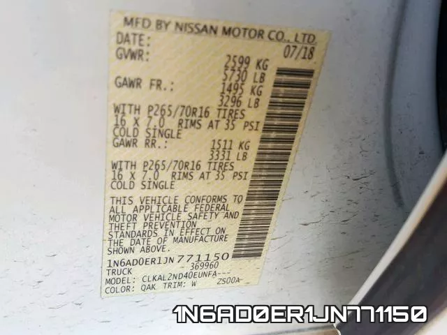 1N6AD0ER1JN771150 фото 2