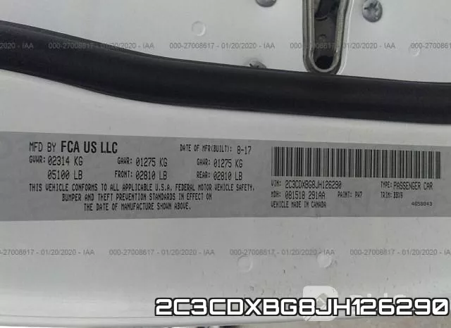2C3CDXBG8JH126290 фото 8