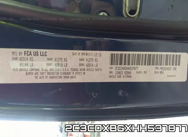 2C3CDXBGXHH537877 фото 10