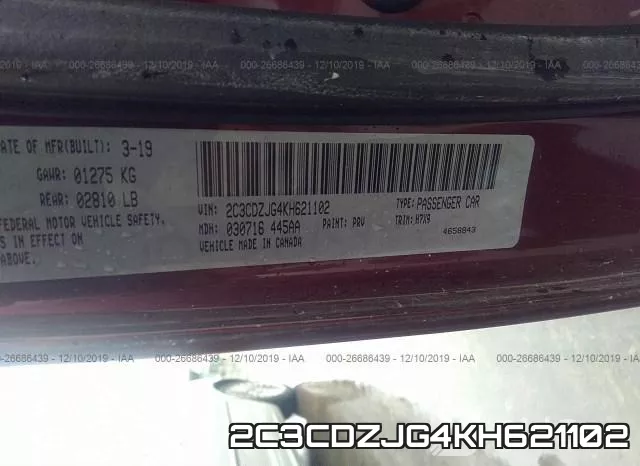 2C3CDZJG4KH621102 фото 10