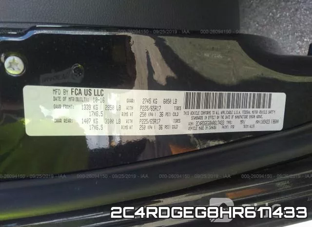 2C4RDGEG8HR617433 фото 10