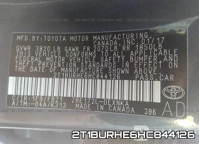 2T1BURHE6HC844126 фото 7