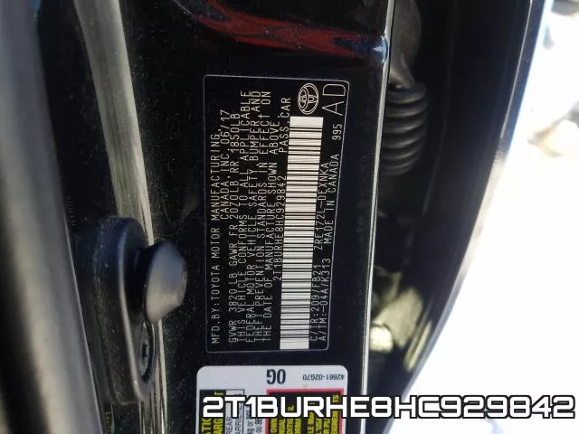 2T1BURHE8HC929842 фото 2