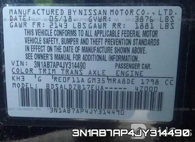 3N1AB7AP4JY314490 фото 10