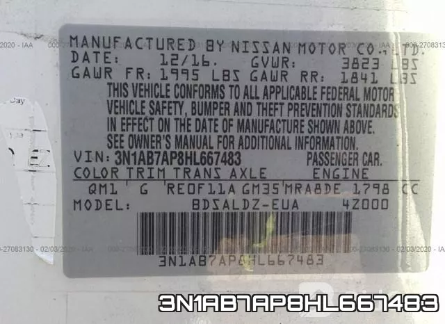 3N1AB7AP8HL667483 фото 10