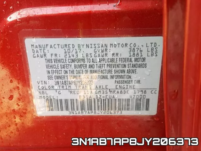 3N1AB7AP8JY206373 фото 2