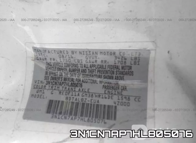 3N1CN7AP7HL805076 фото 5