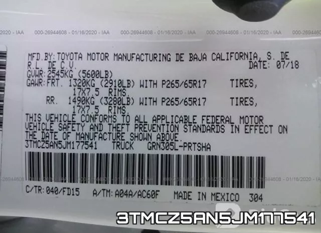 3TMCZ5AN5JM177541 фото 4