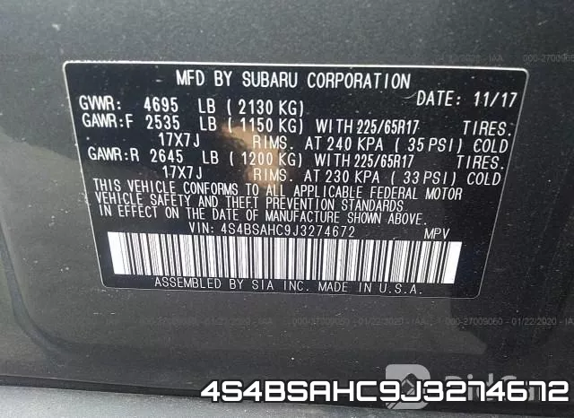 4S4BSAHC9J3274672 фото 5