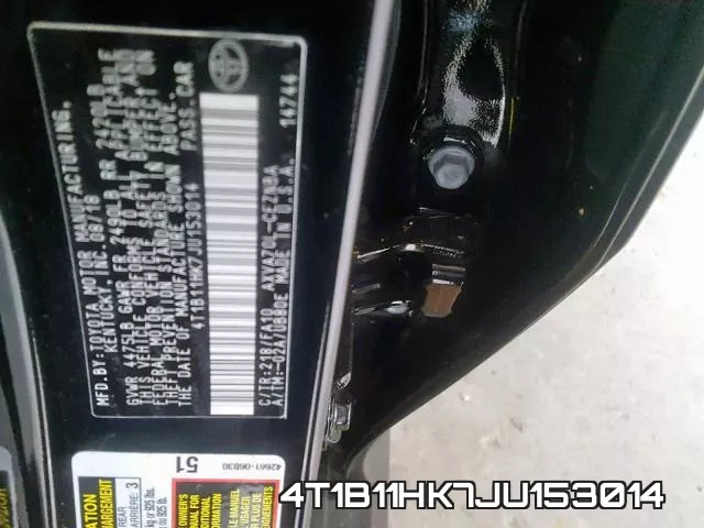 4T1B11HK7JU153014 фото 2