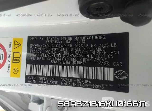 58ABZ1B16KU016617 фото 10