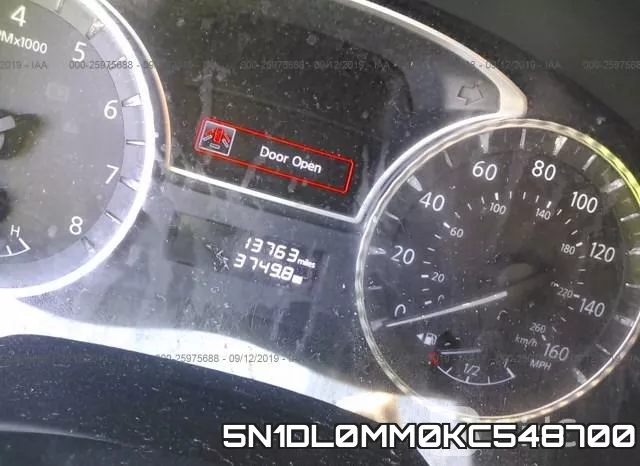 5N1DL0MM0KC548700 фото 8