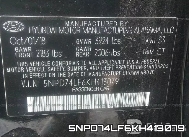 5NPD74LF6KH413079 фото 10