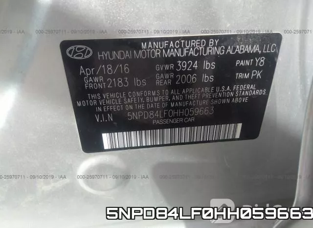 5NPD84LF0HH059663 фото 6