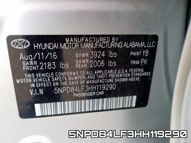 5NPD84LF3HH119290 фото 2