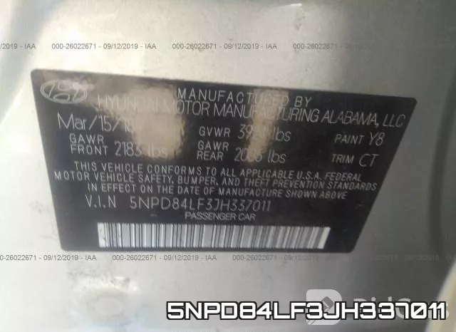 5NPD84LF3JH337011 фото 10