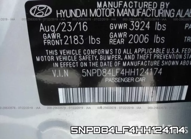 5NPD84LF4HH124174 фото 10