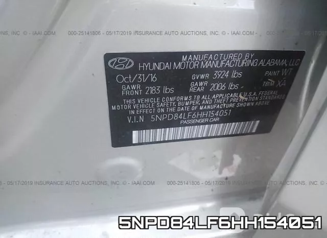 5NPD84LF6HH154051 фото 6