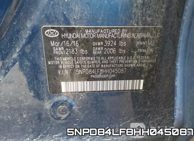5NPD84LF8HH045087 фото 6