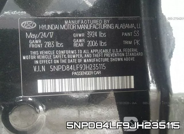 5NPD84LF9JH235115 фото 7