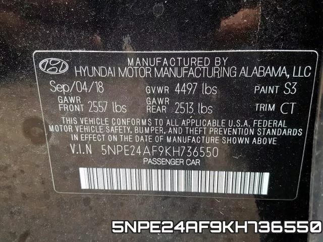 5NPE24AF9KH736550 фото 2