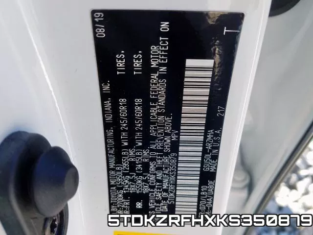 5TDKZRFHXKS350879 фото 2