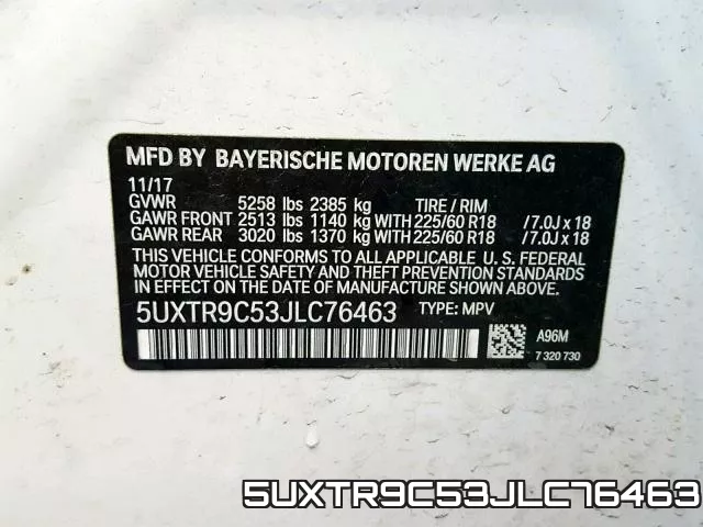 5UXTR9C53JLC76463 фото 2