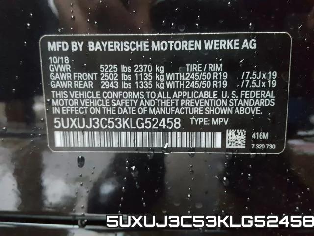 5UXUJ3C53KLG52458 фото 2