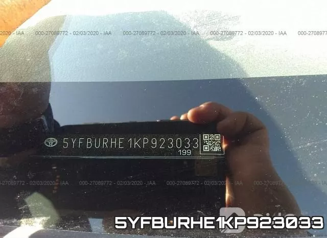 5YFBURHE1KP923033 фото 10