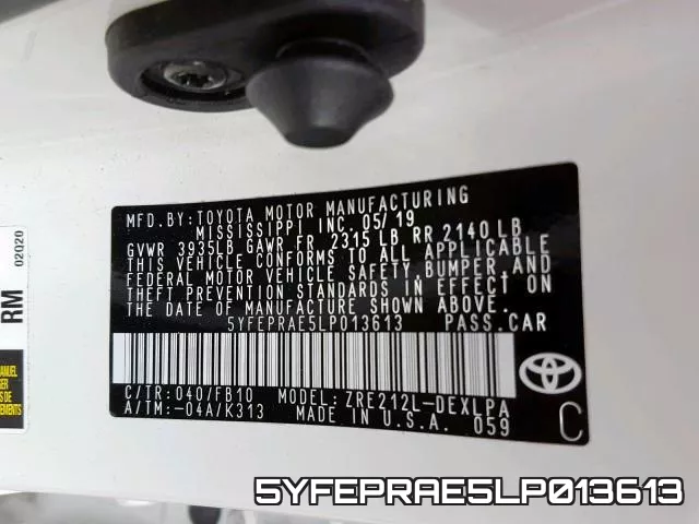 5YFEPRAE5LP013613 фото 2