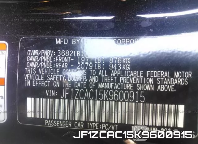 JF1ZCAC15K9600915 фото 10