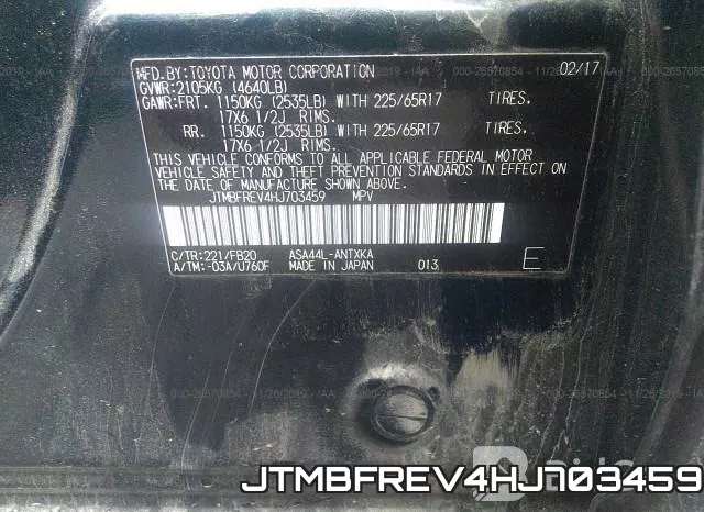 JTMBFREV4HJ703459 фото 10